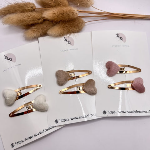Set haarspeldjes Studio Frommie - Hearts