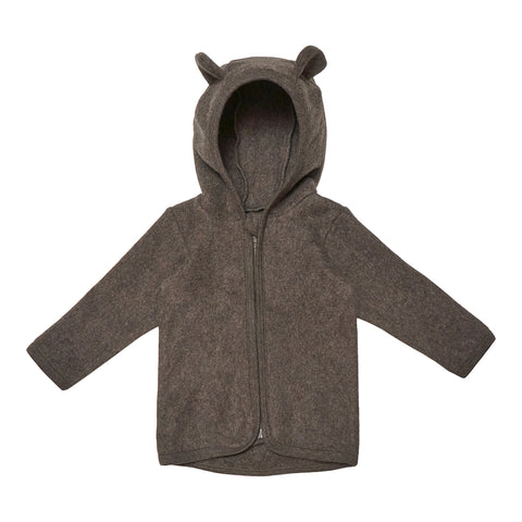 Baby jasje Huttelihut - Fluffy Brown met oortjes