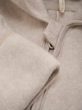 Baby jumpsuit cotton fleece Huttelihut - Camel melange