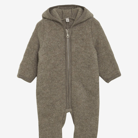 Baby jumpsuit Huttelihut - Merino wool Savannah Melange