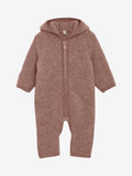 Baby jumpsuit Huttelihut - Merino wool burlwood