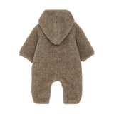 Baby jumpsuit Huttelihut - Wool Teddy Camel Melange