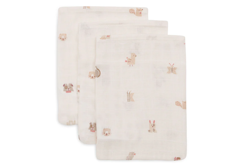Tetra washandjes Jollein set van 3 - animal