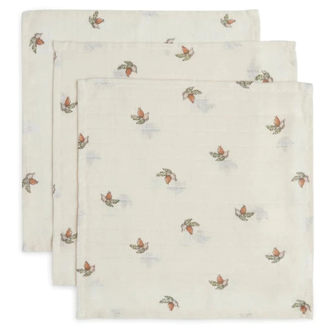 Tetra monddoekje Jollein set van 3 - Rosehip