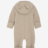 Baby jumpsuit Huttelihut - Merino wool Camel Melange