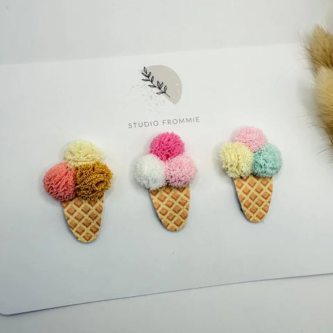 Set haarspeldjes peek-a-beau - anti-slip - ice cream