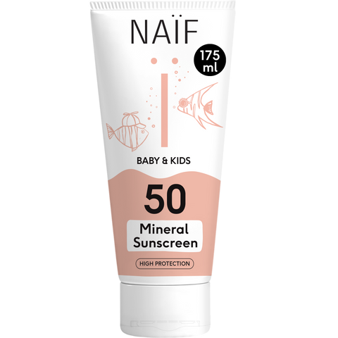 Zonnecrème Naïf 0% parfum - SPF50 crème 175ml