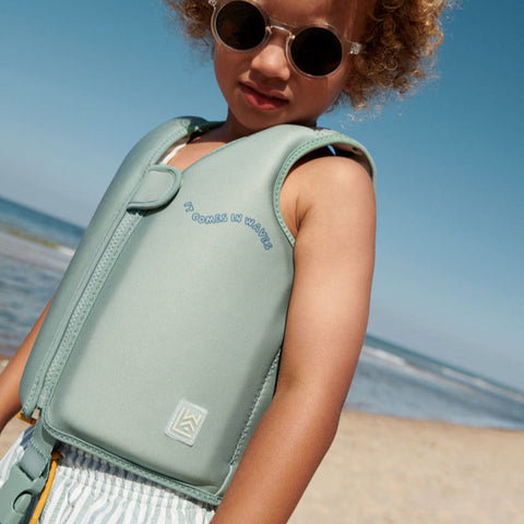 Zwemvest Liewood - It comes in waves - peppermint (19-30kg)