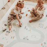2-in-1 puzzelmat en opbergbox Play & Go - EEVAA The Village (120x180cm)