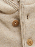 Baby jumpsuit Huttelihut - Camel melange 100% merino wol