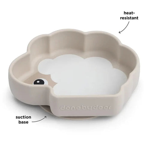 bordje Done by Deer - stick & stay Sheepy Sand bowl
