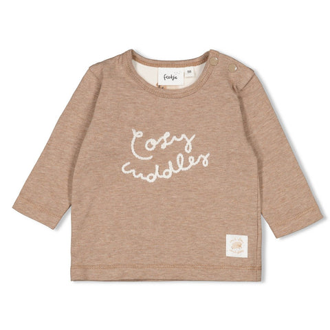 T-shirt Feetje - Brown Melange Cosy Cuddles