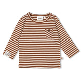 T-shirt Feetje - Brown stripes Wild World