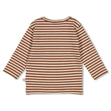 T-shirt Feetje - Brown stripes Wild World