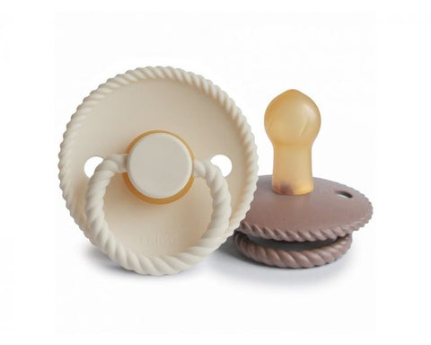 Fopspeen Frigg size 1 duopack - Rope Cream|Sepia