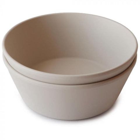 Bowl (set-van-2) round Mushie - Vanilla