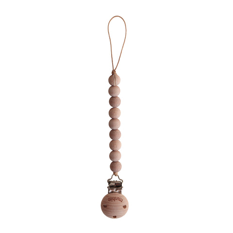 Fopspeenketting Mushie - faux wood