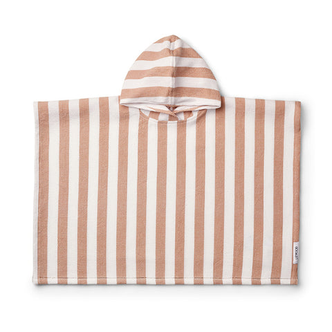 Paco poncho Liewood - stripes tuscany rose (3 tem 4 jaar)