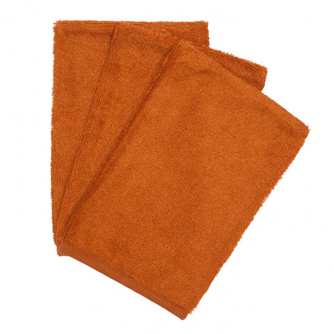 Washandjes (set van 3) Timboo - Inca rust