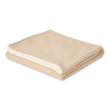 Wiegdeken Little Dutch - Gebreid dots fleece  - pure soft beige 70x100cm