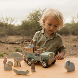 Houten auto Little dutch - Safari Jeep met dieren