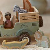 Houten auto Little dutch - Safari Jeep met dieren