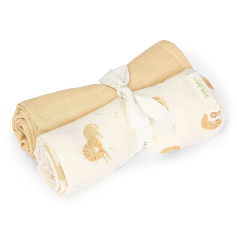 Tetradoek Little Dutch - Safari Leo 70x70cm (set van 2)