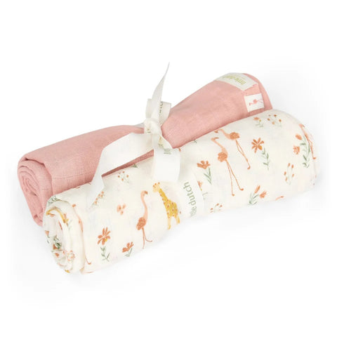Tetradoek Little Dutch - Blooming safari 70x70cm (set van 2)