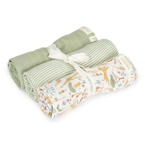 Tetradoek Little Dutch - Safari wonders 70x70cm (set van 3)