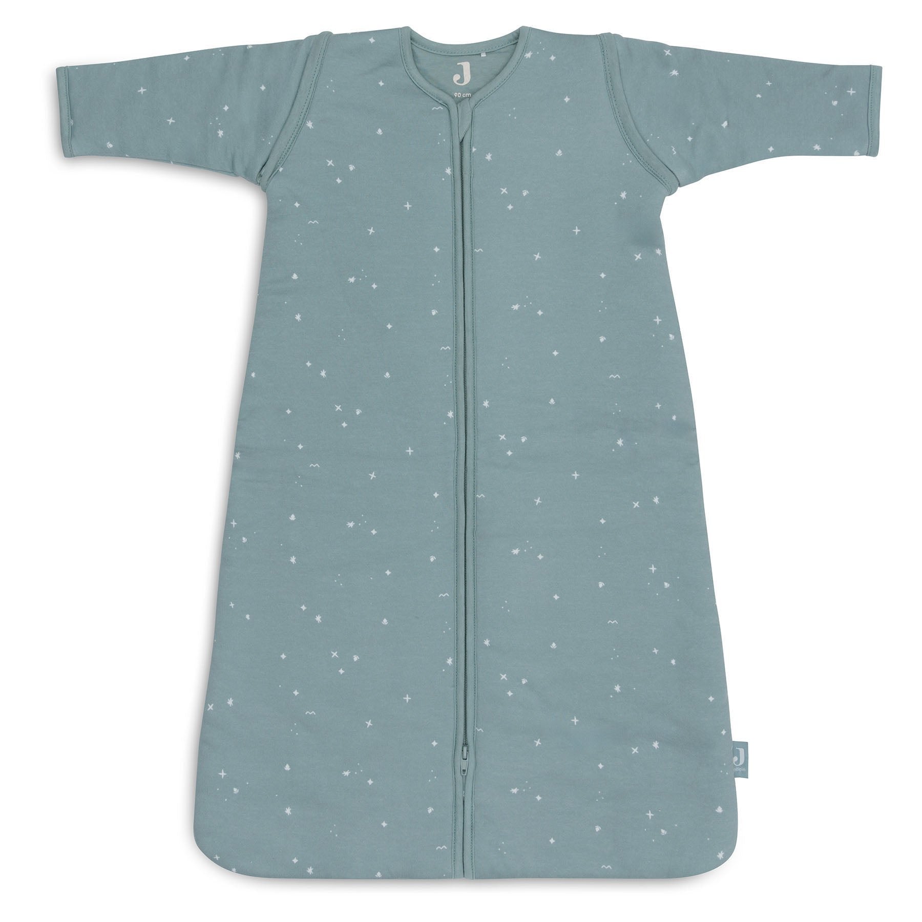 Slaapzak met afritsbare mouw Jollein - Twinkling Sea green | 110 cm