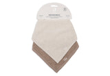 zeverslabbetjes Jollein set van 2 - Sand/Milky Coffee