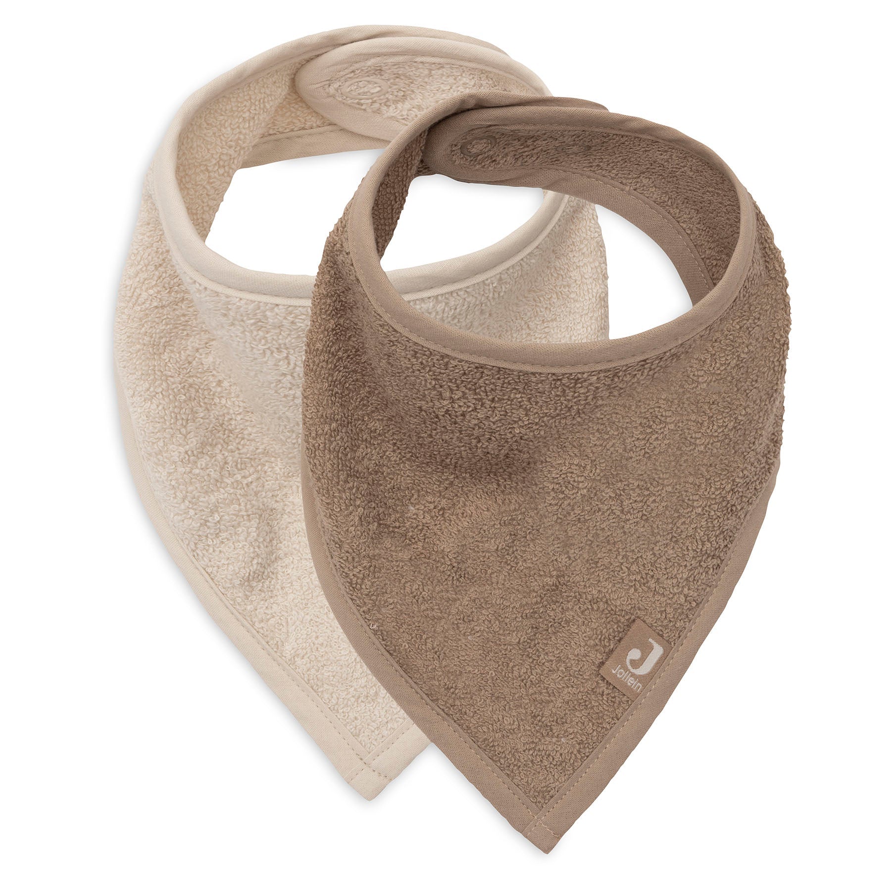 zeverslabbetjes Jollein set van 2 - Sand/Milky Coffee