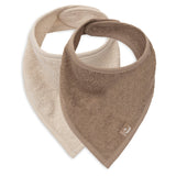 zeverslabbetjes Jollein set van 2 - Sand/Milky Coffee