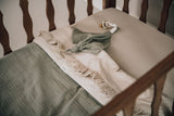 wieglaken + hoeslaken Koeka - Ruffle Faro warm white