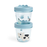 Bewaarpotje Done by deer - Tiny farm blue (set van 2)