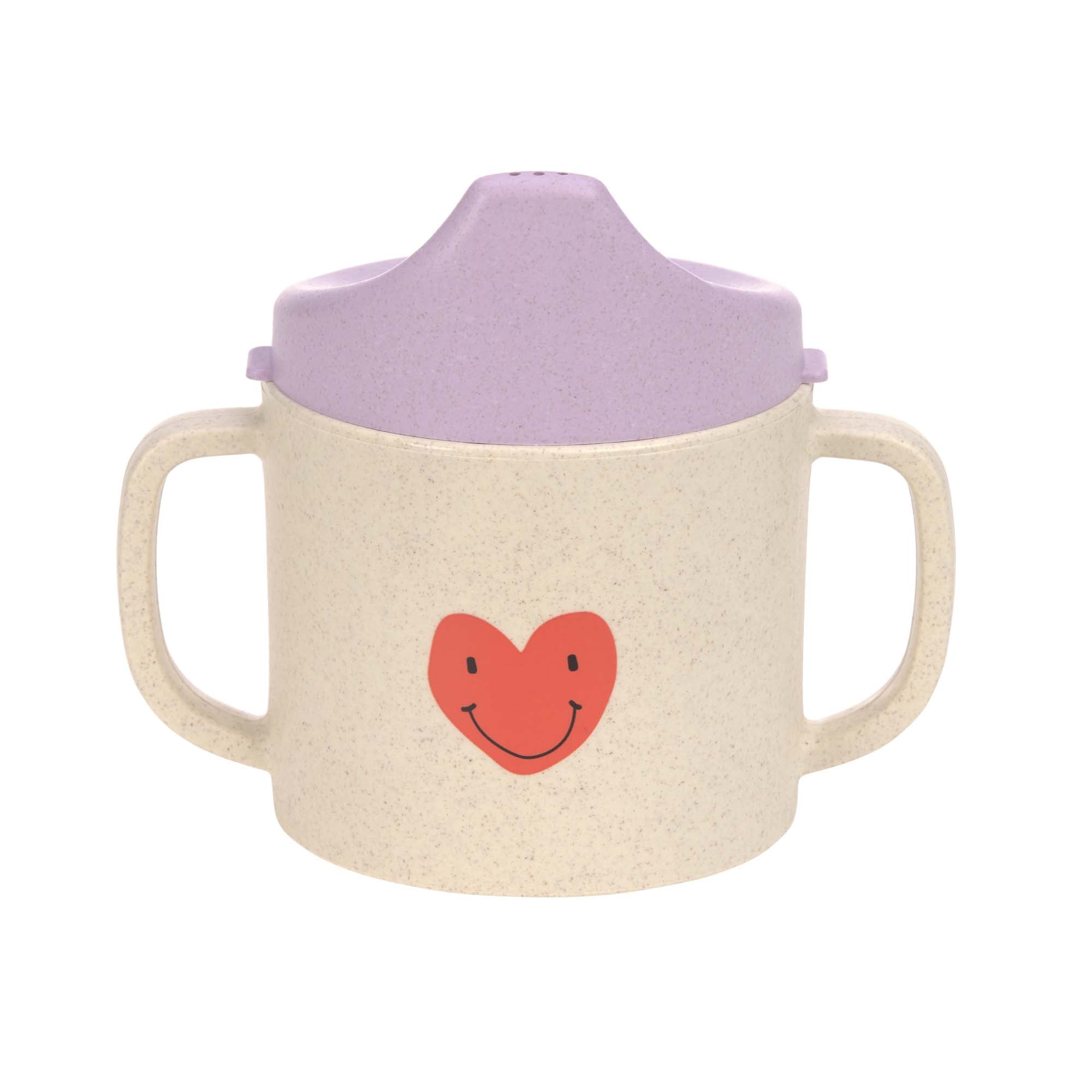 Sippy cup Lässig - Happy rascals heart lavander