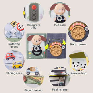 Sensory Boekje Taf Toys - Ride time busy book