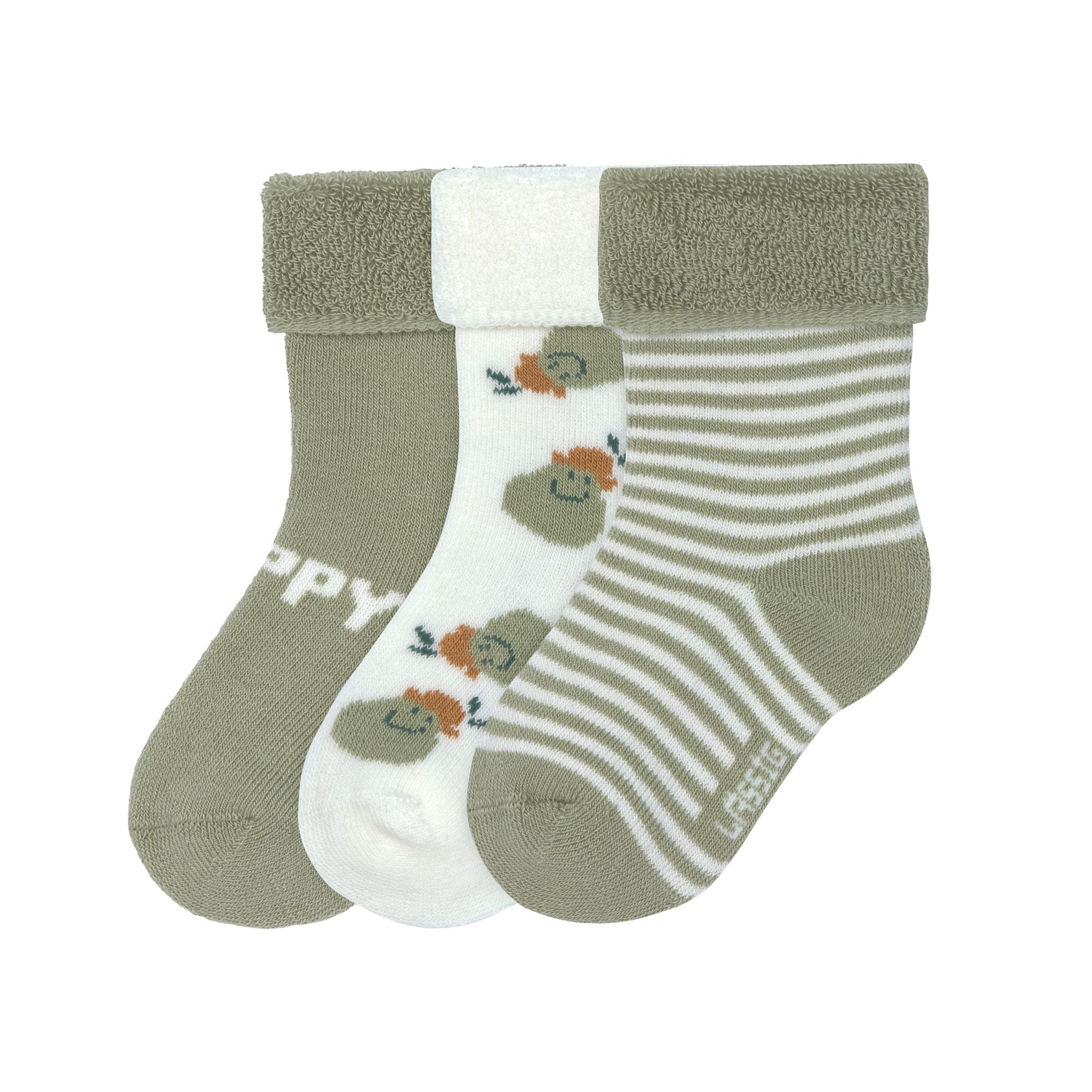 Sokjes Lässig - Pear light khaki (0-1 jaar)