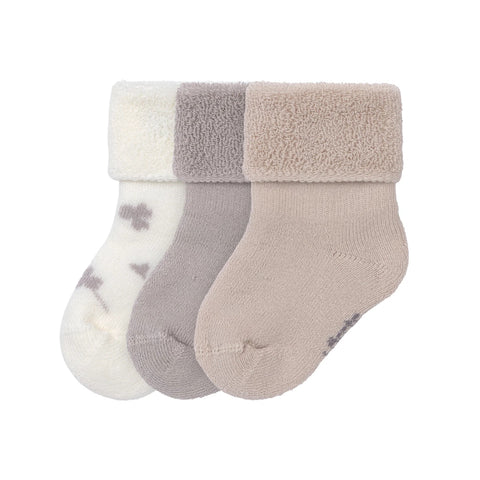 Sokjes Lässig - Terry socks pale taupe/grey moon
