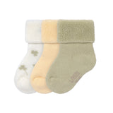 Sokjes Lässig - Terry socks pale khaki/pastel yellow