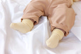 Sokjes Lässig - Terry socks pale khaki/pastel yellow