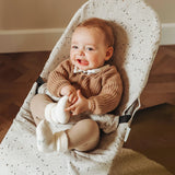 Hoes voor wippertje Meyco - voor BabyBjorn - Rib Mini spot sand melange