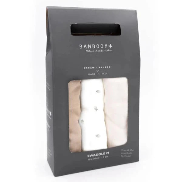 Swaddle Bamboom - Fishes (3-pack) 70x70cm