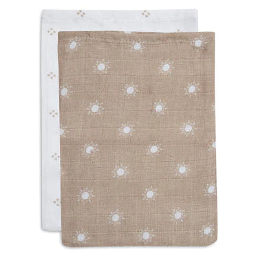 Tetra washandjes Jollein set van 2 - Pointelle/Sun biscuit
