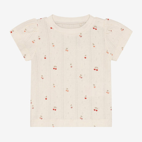 T-shirtje B4K - Pointelle Cherries