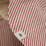 Zonnehoedje Huttelihut woven stripe - Irish cream