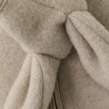 Baby jumpsuit Huttelihut - Merino wool Camel Melange Bunny Ears