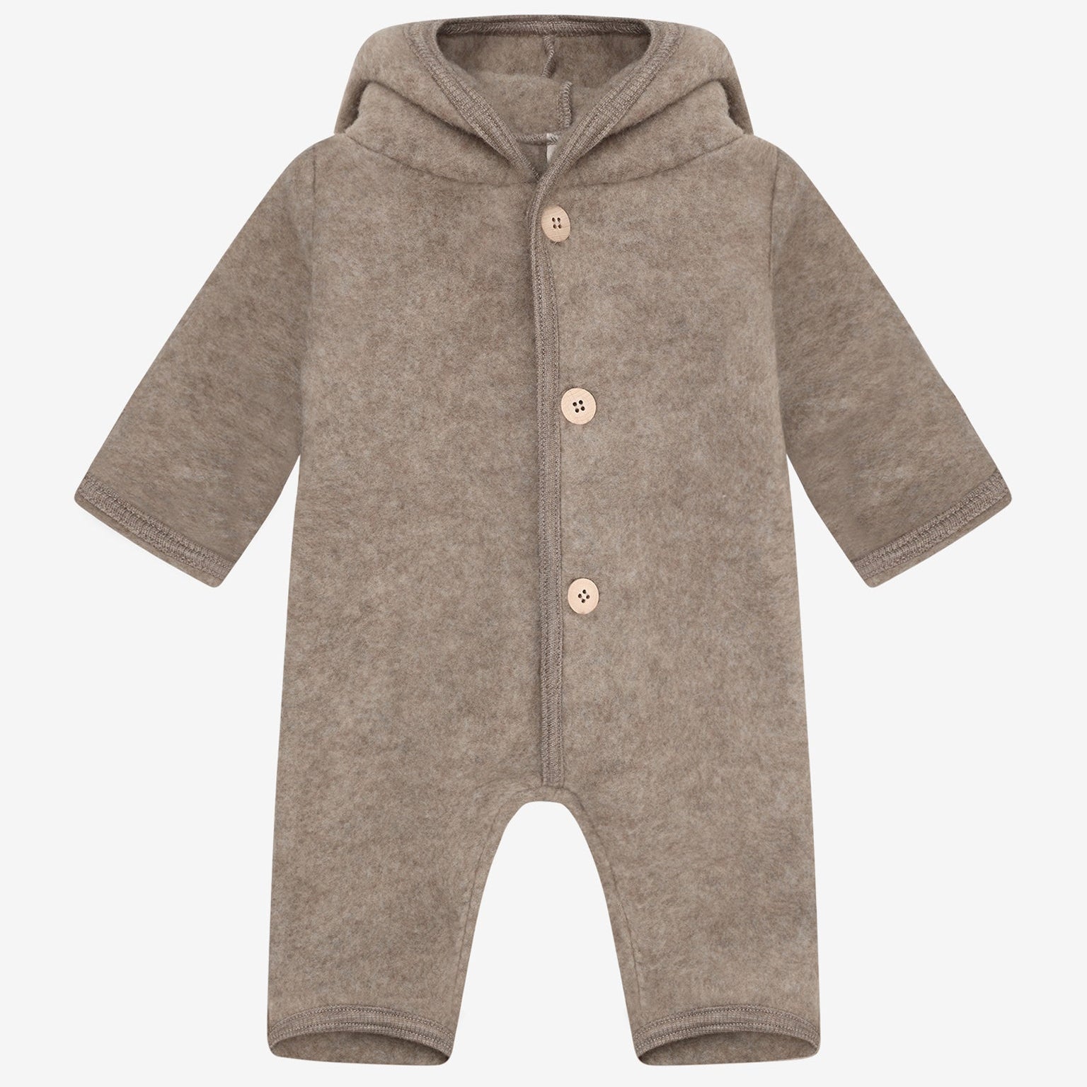 Baby jumpsuit Huttelihut Pixie - Merino wool Savannah melange