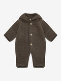 Baby jumpsuit Huttelihut Pixie - Merino wool Brown melange