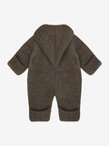 Baby jumpsuit Huttelihut Pixie - Merino wool Brown melange